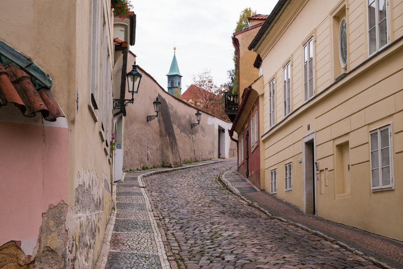 Empty street in picturesque Nový Svět area. Just 10 minutes from Prague Castle.