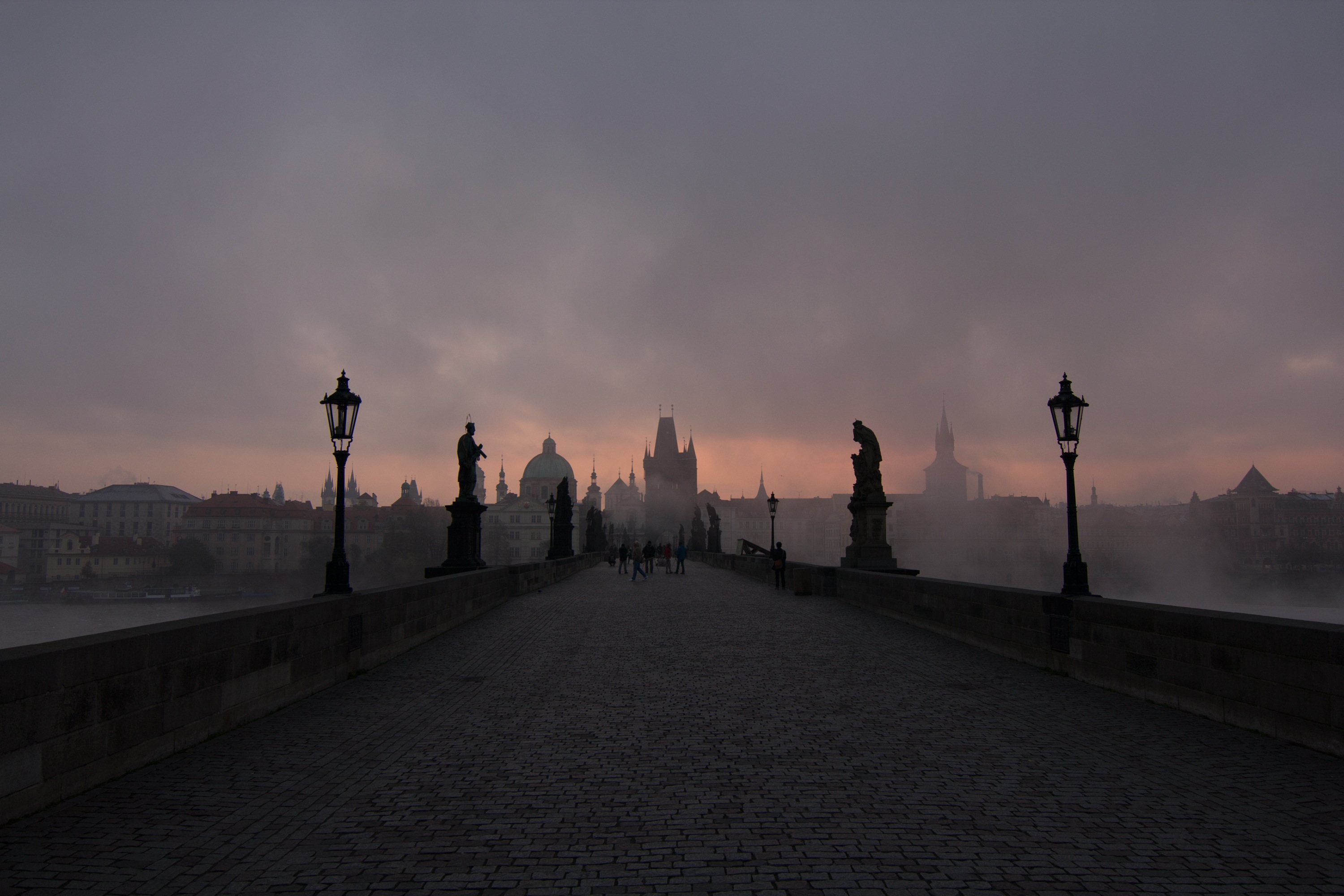 Charles bridge during low season can look like this. But usually only in the morning:)